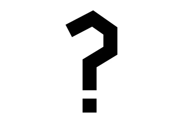Знак Питання Плоский Значок Чорний Мінімалістичний Символ Мистецтва Додаток Веб — стокове фото