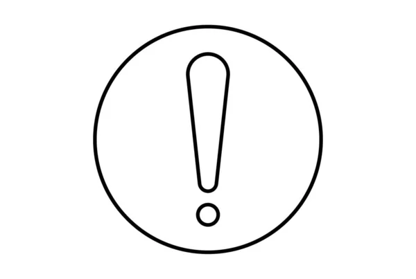 Exclamation Mark Outline Icon Black Error Symbol Warning Sign Art — Stock Photo, Image