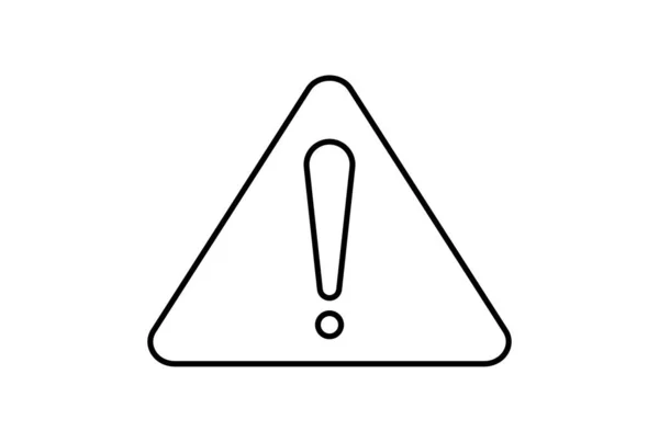 Exclamation Mark Outline Icon Black Error Symbol Warning Sign Art — Stock Photo, Image