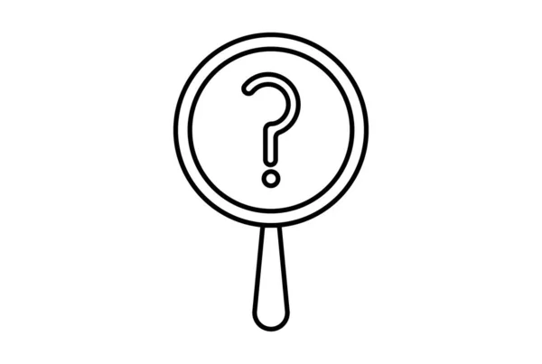Question Line Icon Black Ask Symbol Sign Art — Stock Photo, Image