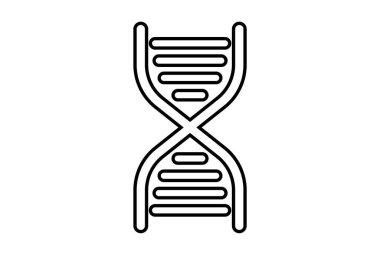 DNA çizgisi düz simge siyah bilim ana hatları uygulama web işareti