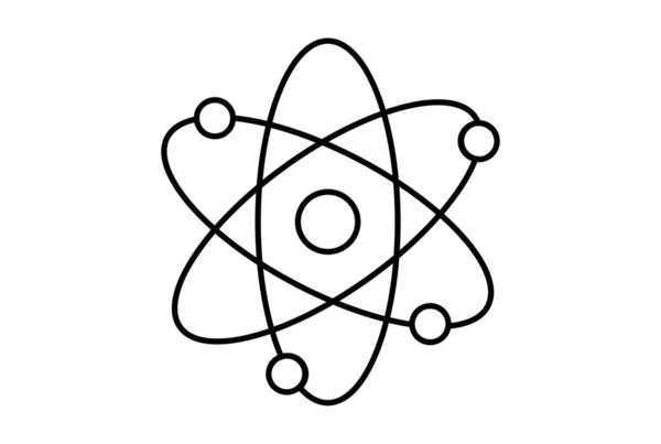 Molekuły Linia Płaska Ikona Czarny Nauka Zarys Symbol Aplikacji Znak — Zdjęcie stockowe