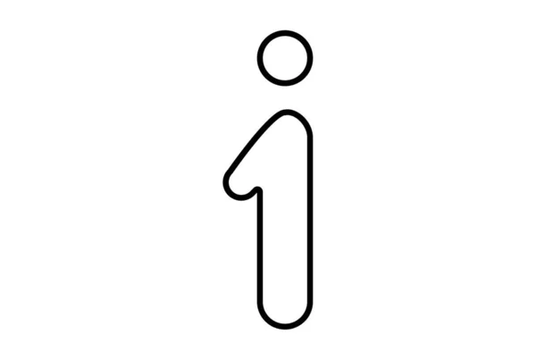 Info Płaska Ikona Minimalistyczny Kształt Linii Symbol Czarny Znak Grafika — Zdjęcie stockowe