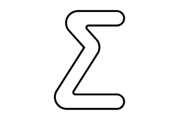 Ποσό Επίπεδη Εικονίδιο Μινιμαλιστικό Σχήμα Γραμμή Σύμβολο Μαύρο Σημάδι Έργο — Φωτογραφία Αρχείου