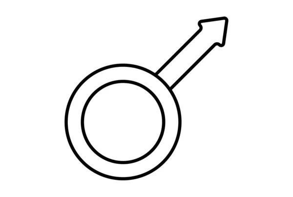 Mann Flach Symbol Minimalistische Linie Form Symbol Schwarz Zeichen Kunstwerk — Stockfoto