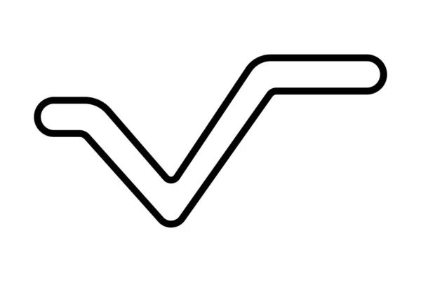 Mathematical Root Flat Icon Minimalistic Line Shape Symbol Black Sign — Stock Photo, Image