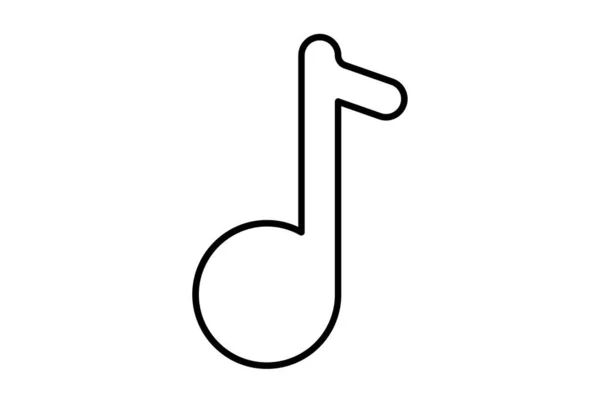 Notera Platt Ikon Minimalistisk Linje Form Symbol Svart Tecken Konstverk — Stockfoto
