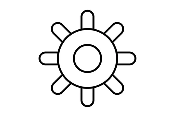 Einstellungen Flaches Symbol Minimalistische Linie Form Symbol Schwarze Zeichen Kunstwerk — Stockfoto