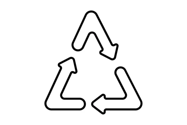 Driehoek Plat Pictogram Minimalistische Lijnvorm Symbool Zwart Teken Kunstwerk — Stockfoto