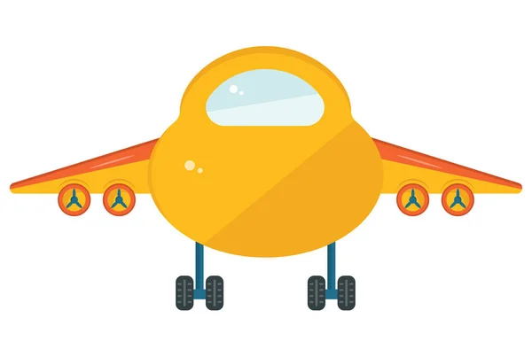 Uçak Illüstrasyonu Renkli Simge Detaylı Ulaşım Sembolü Araç Şekil Tabelaları — Stok fotoğraf