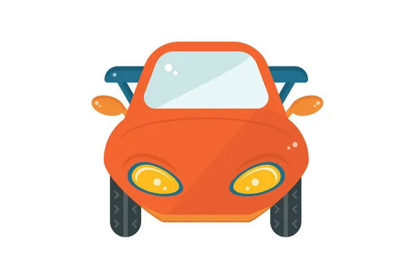 Wyścigowy Samochód Ilustracja Kolorowa Ikona Szczegółowy Symbol Transportu Kształt Pojazdu — Zdjęcie stockowe