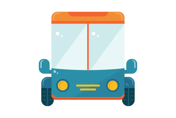 Buss Illustration Färgad Ikon Detaljerad Transport Symbol Fordon Form Tecken — Stockfoto