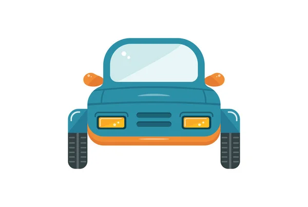 Araba Illüstrasyonu Renkli Simge Detaylı Ulaşım Sembolü Araç Şekil Tabelaları — Stok fotoğraf