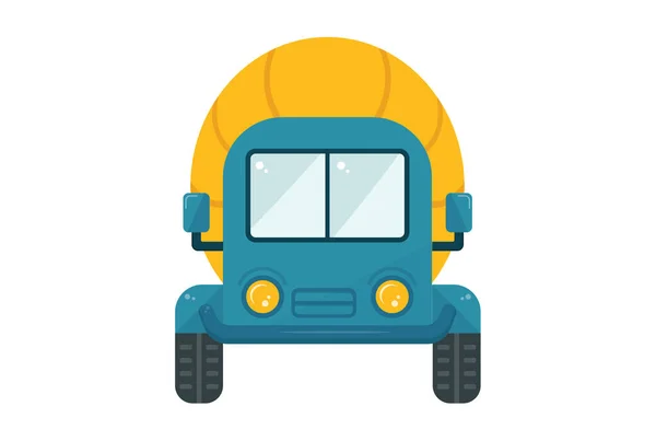 Beton Mikser Ilustracja Kolorowa Ikona Szczegółowy Symbol Transportu Kształt Pojazdu — Zdjęcie stockowe