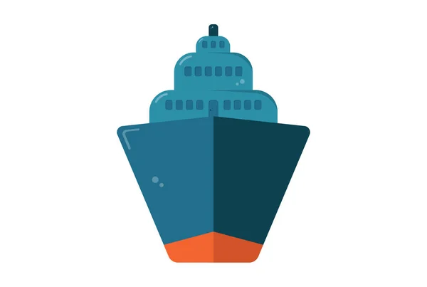 Εικονογράφηση Πλοίο Έγχρωμο Εικονίδιο Λεπτομερή Μεταφορά Σύμβολο Όχημα Σχήμα Σημάδι — Φωτογραφία Αρχείου