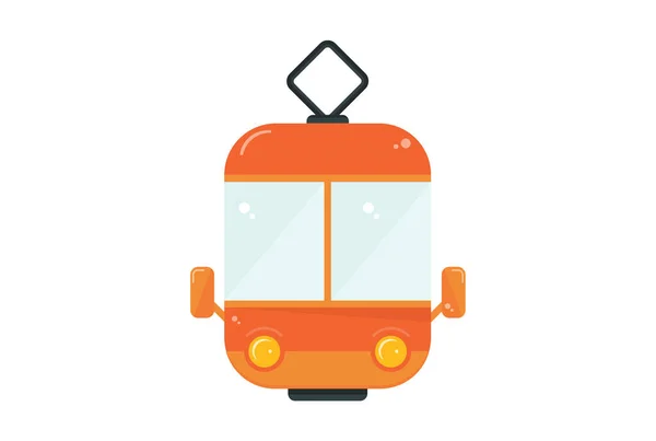 Streetcar Εικονογράφηση Έγχρωμο Εικονίδιο Λεπτομερή Μεταφορά Σύμβολο Όχημα Σχήμα Σημάδι — Φωτογραφία Αρχείου