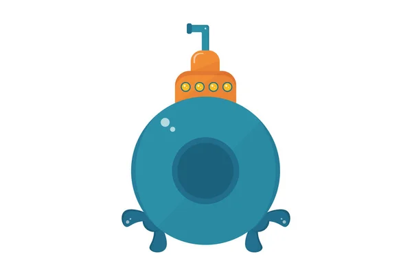 Submarine Illustration Färgad Ikon Detaljerad Transport Symbol Fordon Form Tecken — Stockfoto