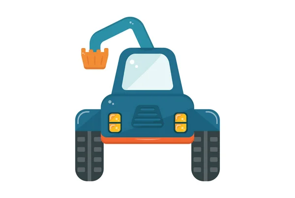 Tractor Con Ilustración Cubo Icono Color Símbolo Transporte Detallada Forma — Foto de Stock