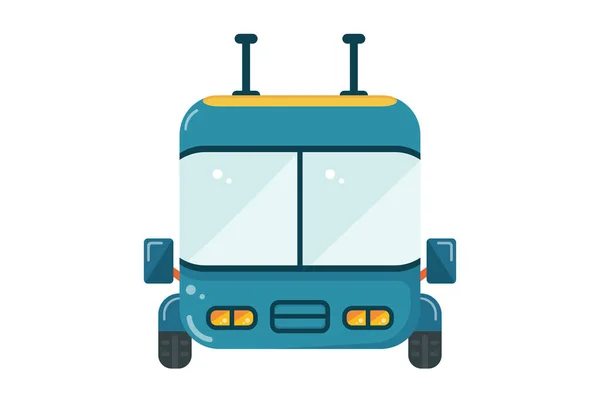 Иллюстрация Троллейбуса Цветная Иконка Детализированный Символ Транспортного Средства Знак Формы — стоковое фото