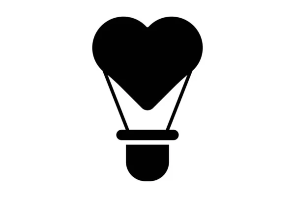 Символ Дня Святого Валентина Воздушным Шаром Воздушном Шаре — стоковое фото
