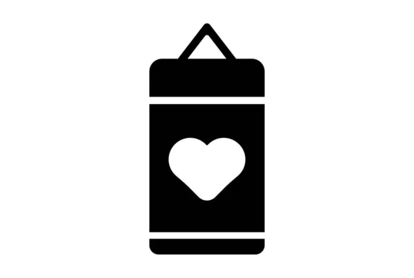 Символ Дня Святого Валентина Плоским Календарем — стоковое фото