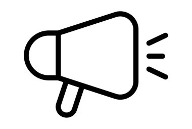 Hoparlör düz simge seo web sembolü uygulama çizgisi tabelgesi