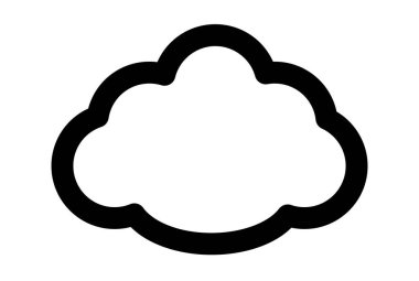 Bulut çizgi simgesi düz UI simgesi siyah minimalist işaret uygulaması sanatı