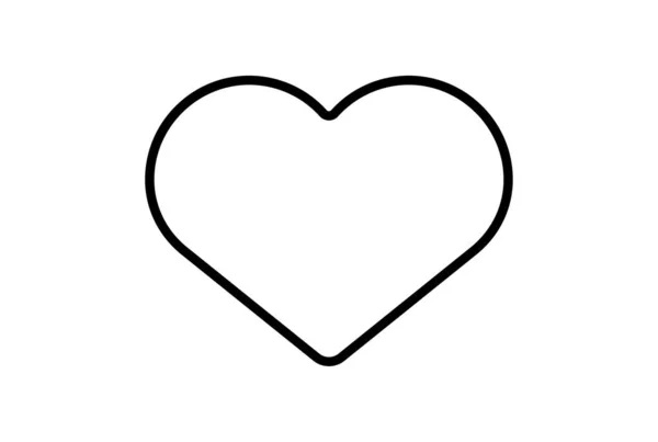 Corazón Línea Icono San Valentín Signo Día Plana Minimalista Símbolo —  Fotos de Stock