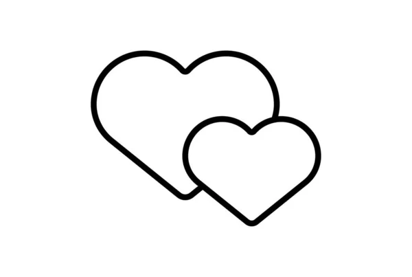 Corazón Línea Icono San Valentín Signo Día Plana Minimalista Símbolo — Foto de Stock