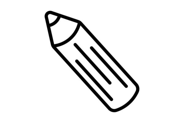 Pen Plochý Ikona Seo Web Symbol Tvar App Čára Znak — Stock fotografie