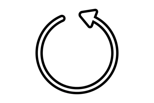 Kulatý Kruh Plochý Ikona Seo Web Symbol Tvar App Čára — Stock fotografie
