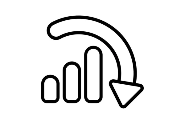 Měřítko Diagram Plochá Ikona Seo Web Symbol Tvar App Čára — Stock fotografie