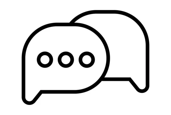 Bańka Mowy Płaska Ikona Seo Symbol Internetowy Kształt Aplikacji Linia — Zdjęcie stockowe