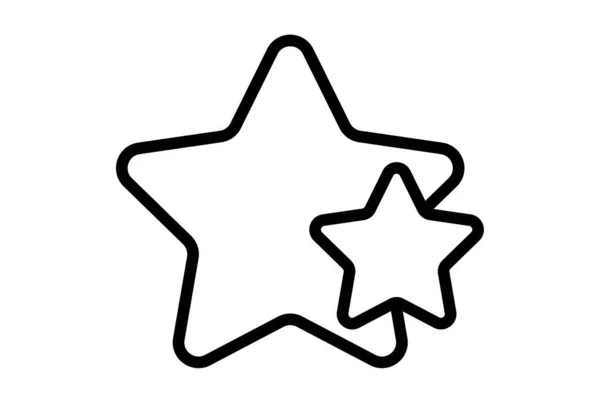 Stjerneflate Ikon Seo Websymbol Form App Linjetegnskunst – stockfoto