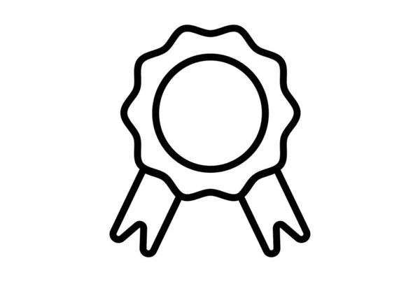 Badge Flat Icon Seo Bentuk Simbol Web App Line Sign — Stok Foto