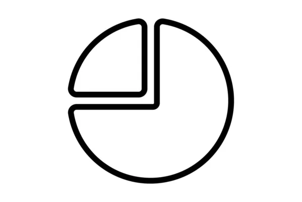 Cirkel Diagram Platt Ikon Seo Webb Symbol Form App Linje — Stockfoto