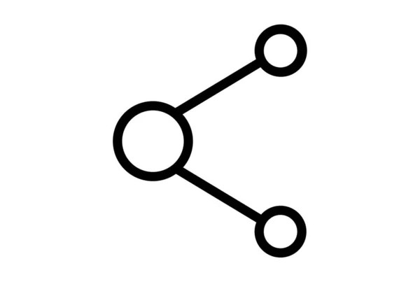 Crosslink Nätverk Platt Ikon Seo Webb Symbol Form App Linje — Stockfoto