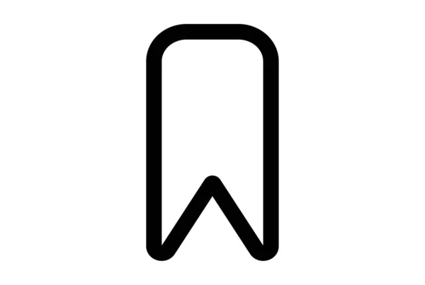 Banner Flagga Linje Ikon Platt Symbol Svart Minimalistisk Tecken App — Stockfoto