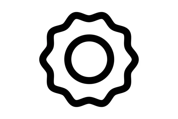 Gear Line Symbol Flache Benutzeroberfläche Symbol Schwarz Minimalistische Zeichenkunst — Stockfoto
