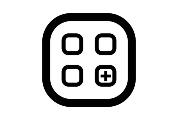 Checklist Line Icon Flat Symbol Black Minimalistic Sign App Art — Stock Photo, Image