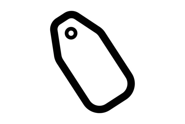 Label Line Icon Flat Symbol Black Minimalistic Sign App Art — Stock Photo, Image
