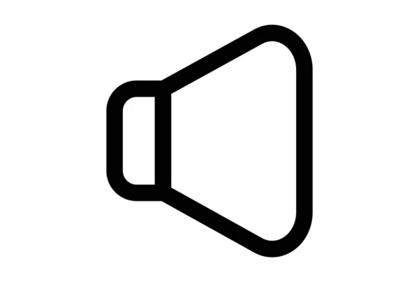 Loudspeaker Line Εικονίδιο Επίπεδη Σύμβολο Μαύρο Μινιμαλιστικό Σήμα App Art — Φωτογραφία Αρχείου
