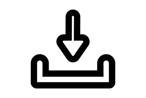Звантажити Значок Лінії Плоский Символ Інтерфейсу Чорний Мінімалістичний Знак Програми — стокове фото