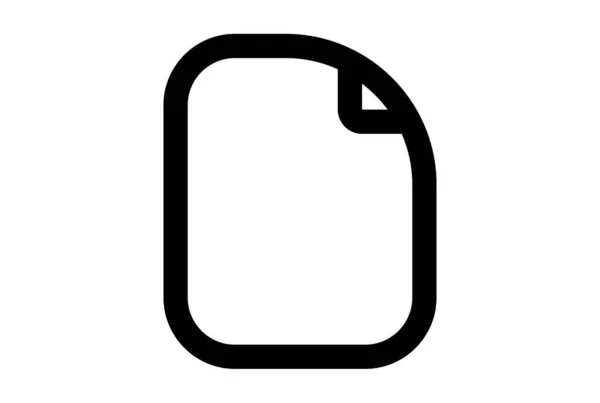 Papieren Pagina Lijn Pictogram Platte Symbool Zwart Minimalistisch Teken App — Stockfoto