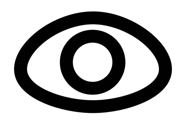 Εικονίδιο Γραμμής Ματιών Επίπεδη Σύμβολο Μαύρο Μινιμαλιστικό Σημάδι App Art — Φωτογραφία Αρχείου