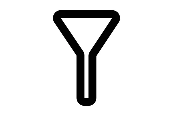 Φίλτρο Χωνί Γραμμή Εικονίδιο Επίπεδη Σύμβολο Μαύρο Μινιμαλιστικό Σημάδι App — Φωτογραφία Αρχείου