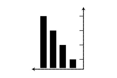 çubuk grafiği düz simge iş simgesi sanat simgesi siyah taslak imza sanat eseri