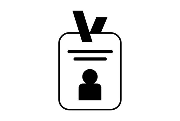 Визитная Карточка Плоская Икона Бизнес Символ Искусства Черный Очертания Знак — стоковое фото