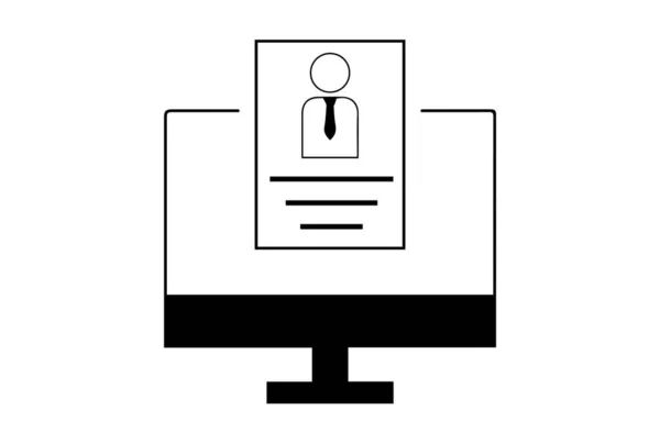 Business Επίπεδη Εικονίδιο Επιχείρηση Σύμβολο Τέχνης Μαύρο Περίγραμμα Υπογράψει Έργο — Φωτογραφία Αρχείου