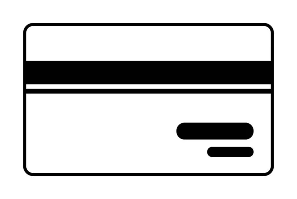 Karta Kredytowa Płaska Ikona Biznes Symbol Sztuka Czarny Zarys Znak — Zdjęcie stockowe